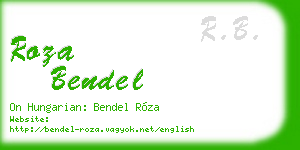 roza bendel business card